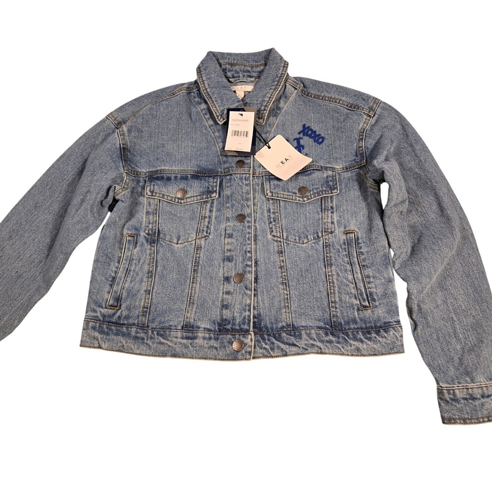 WEAR by Erin Andrews‎ New York Mets Denim Jacket Womens Small Blue EA3F53JK240G